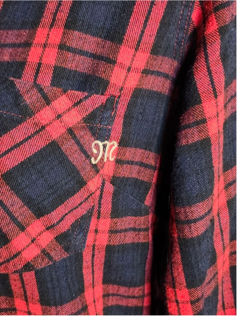 Women's Miss Me Plaid Button Down Shirt L Red Black - Picture 3 of 6